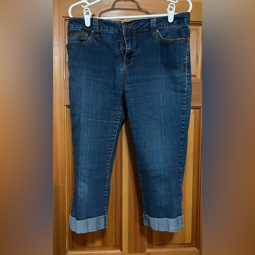 Faded Glory Blue Ankle Cropped Jeans